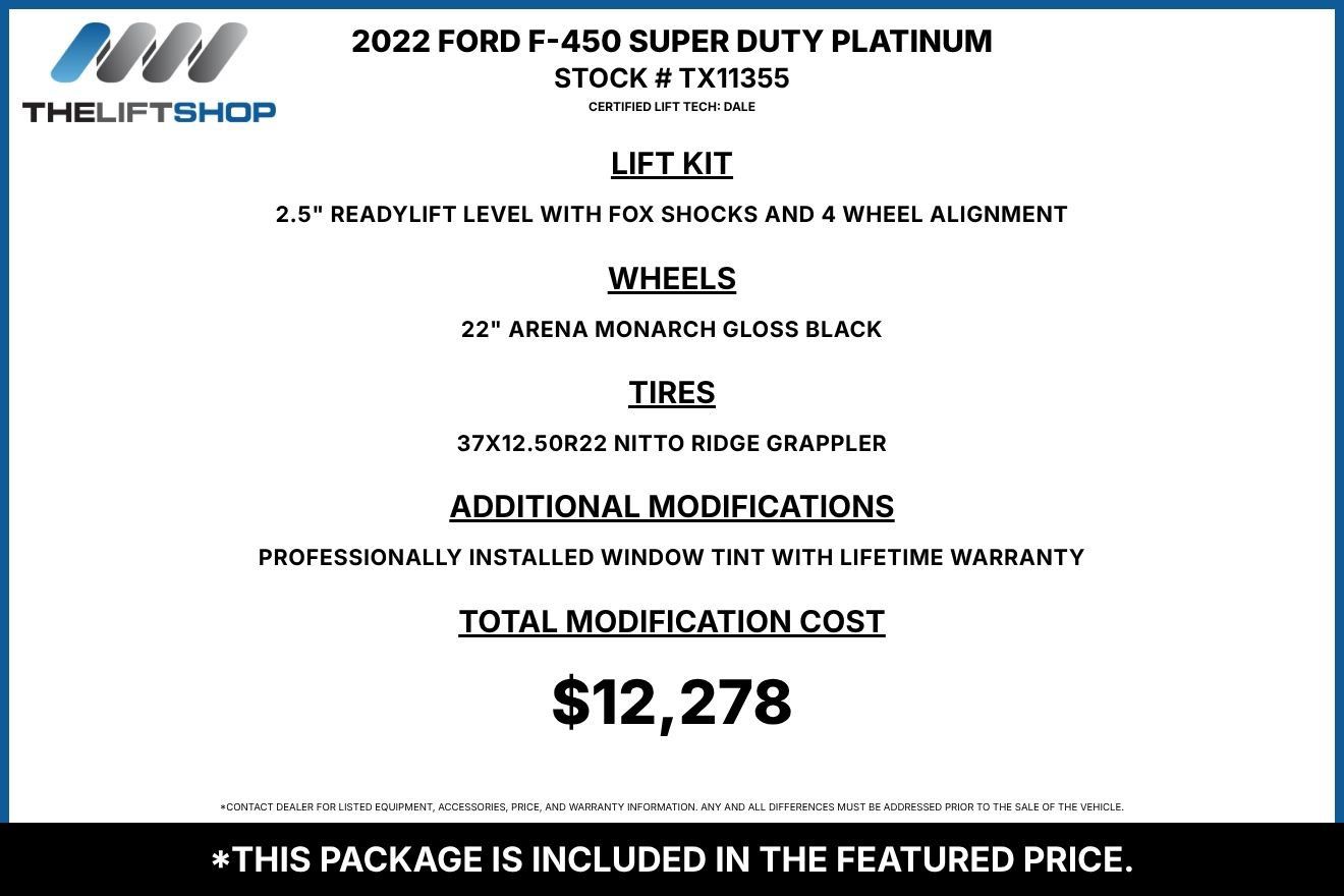 Used 2022 Ford F450 Platinum w/ FX4 Off-Road Package AWD/4WD image 2