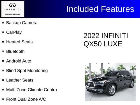 Used 2022 INFINITI QX50 Luxe FWD image 2