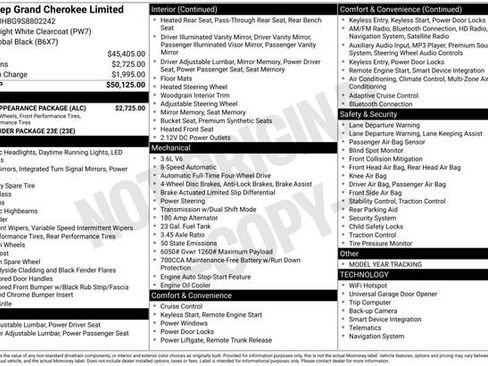 New 2025 Jeep Grand Cherokee Limited w/ Black Appearance Package AWD/4WD image 15