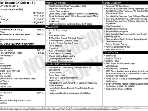 Certified 2023 Buick Encore GX Select w/ Sport Touring Package FWD image 17