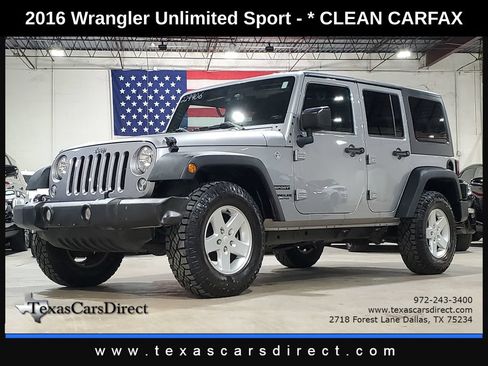 Used 2016 Jeep Wrangler Unlimited Sport w/ Quick Order Package 24S AWD/4WD image 1