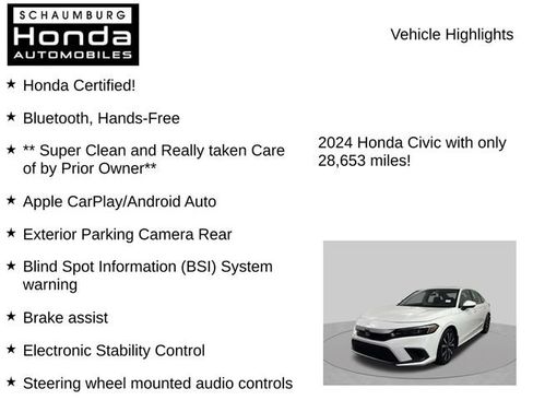 Certified 2024 Honda Civic EX image 14