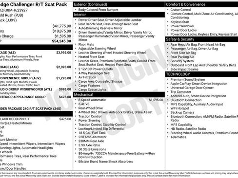 Used 2021 Dodge Challenger R/T Scat Pack w/ T/A Package RWD image 35