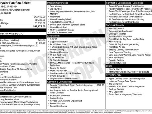 New 2025 Chrysler Pacifica Select image 33