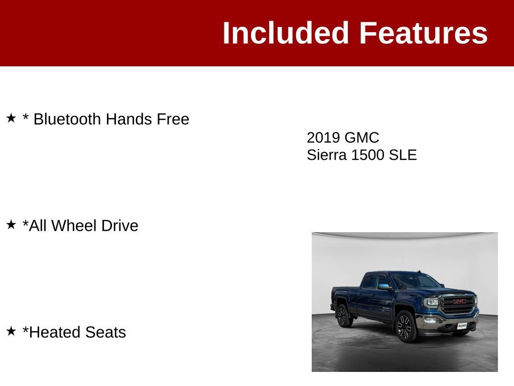 Used 2019 GMC Sierra 1500 SLE w/ SLE Value Package AWD/4WD image 3