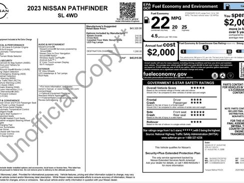 Used 2023 Nissan Pathfinder SL AWD/4WD image 15