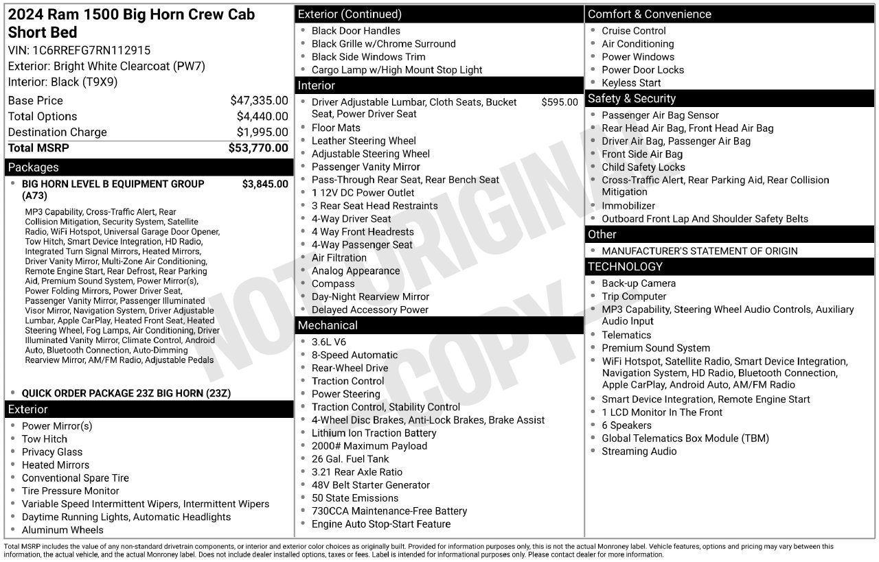 Used 2024 RAM 1500 Big Horn RWD image 28