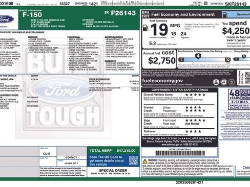 Used 2025 Ford F150 XL w/ Equipment Group 103A High AWD/4WD image 32