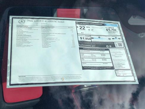 New 2026 Mercedes-Benz C 43 AMG 4MATIC Sedan image 18