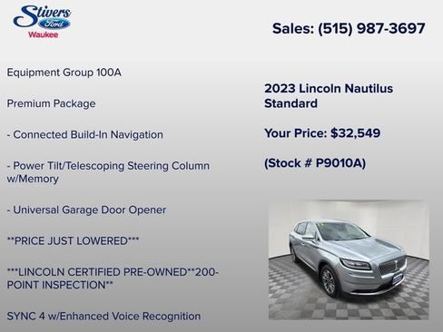 Certified 2023 Lincoln Nautilus AWD w/ Premium Package image 8