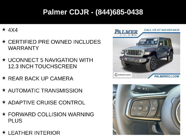 Certified 2025 Jeep Wrangler Unlimited Rubicon w/ Convenience Group AWD/4WD image 6