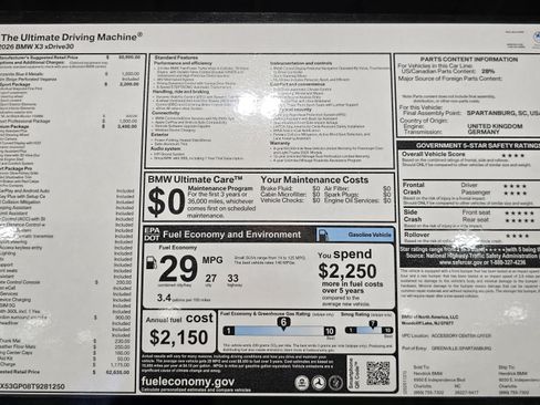 Certified 2026 BMW X3 xDrive30i w/ Premium Package AWD/4WD image 31