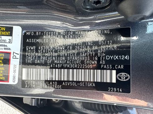 Used 2012 Toyota Camry XLE w/ Leather Pkg FWD image 32