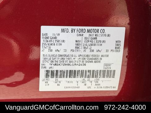 Used 2020 Ford Explorer XLT RWD image 35