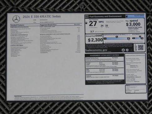 New 2026 Mercedes-Benz E 350 4MATIC Sedan image 9