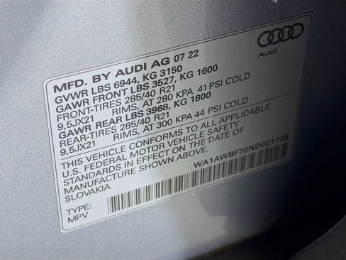 Used 2022 Audi SQ7 Premium Plus AWD/4WD image 35