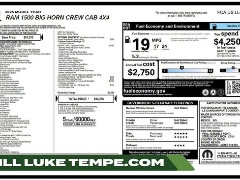 Used 2025 RAM 1500 Big Horn AWD/4WD image 1
