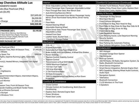 Used 2023 Jeep Cherokee Altitude Lux w/ Lux Elite Package AWD/4WD image 8