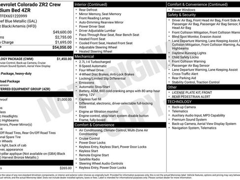 Used 2025 Chevrolet Colorado ZR2 w/ Technology Package AWD/4WD image 2
