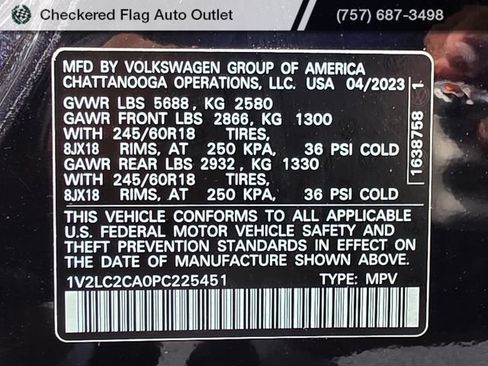 Used 2023 Volkswagen Atlas Cross Sport SE AWD/4WD image 47
