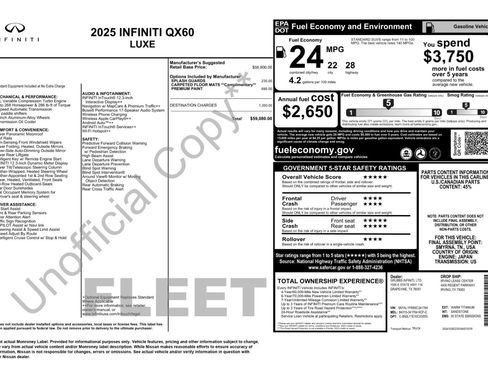 Used 2025 INFINITI QX60 Luxe FWD image 58