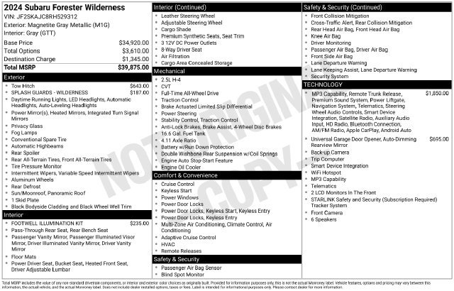 Used 2024 Subaru Forester Wilderness AWD/4WD image 47