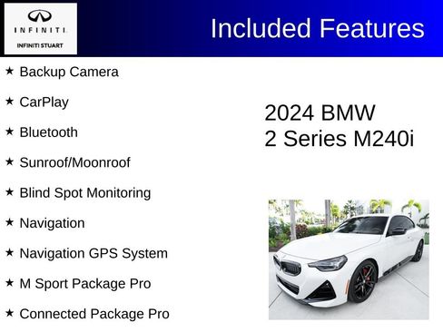 Used 2024 BMW M240i Coupe w/ Premium Package RWD image 2