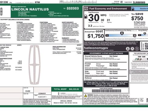 New 2025 Lincoln Nautilus Reserve w/ Jet Appearance Package image 15