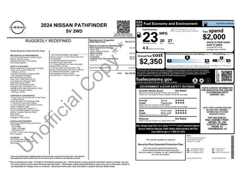 Used 2024 Nissan Pathfinder SV w/ Black Appearance Package FWD image 4