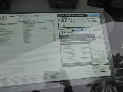 New 2026 Mercedes-Benz C 300 4MATIC Sedan image 24