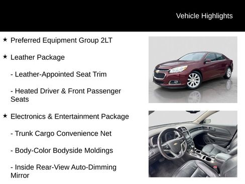 Used 2015 Chevrolet Malibu LT w/ Leather Package FWD image 5