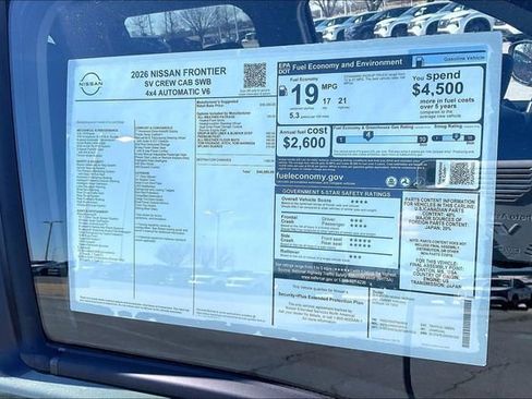 New 2026 Nissan Frontier SV w/ All-Weather Content Package AWD/4WD image 13