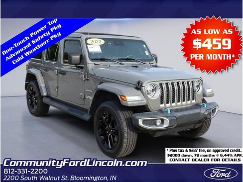 Used 2022 Jeep Wrangler Unlimited Sahara w/ Cold Weather Group AWD/4WD image 1