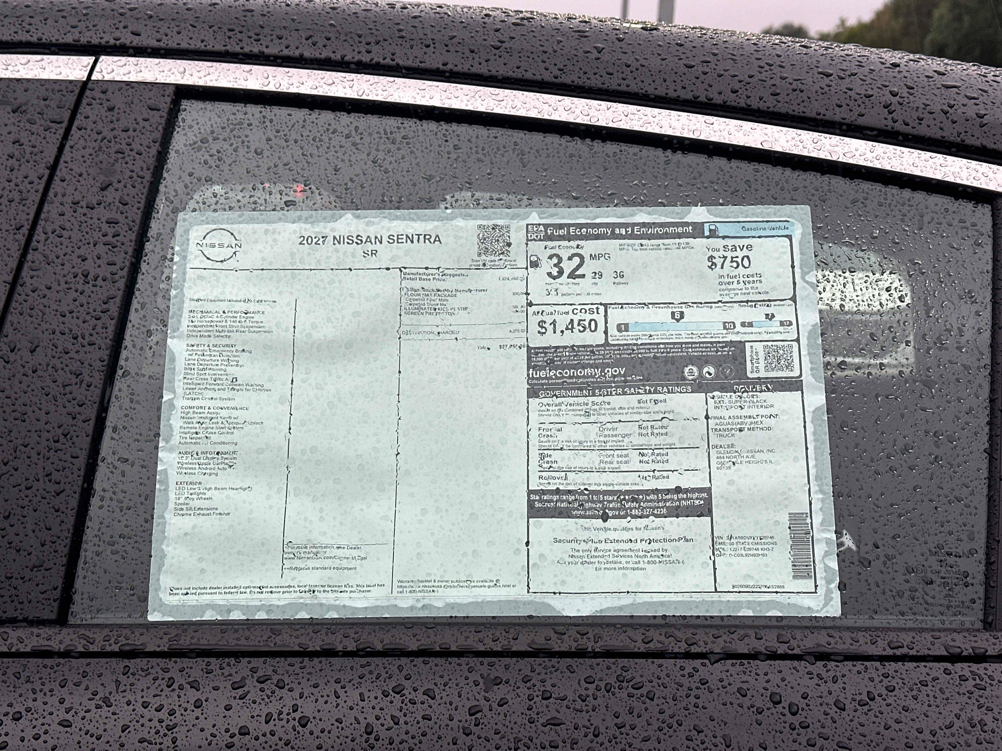 New 2027 Nissan Sentra SR w/ Floor Mat Package FWD image 7