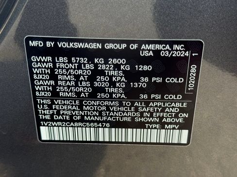 Used 2024 Volkswagen Atlas SE FWD image 28