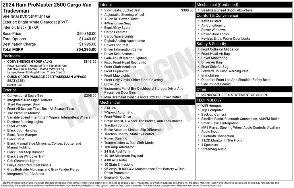 Used 2024 RAM ProMaster 2500 w/ Convenience Group FWD image 35