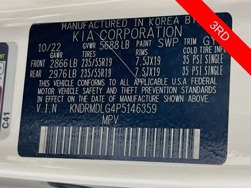 Certified 2023 Kia Sorento SX Prestige w/ Panoramic Sunroof Package AWD/4WD image 36