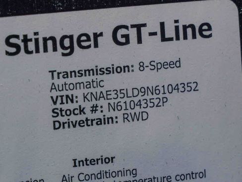 Used 2022 Kia Stinger GT-Line RWD image 28