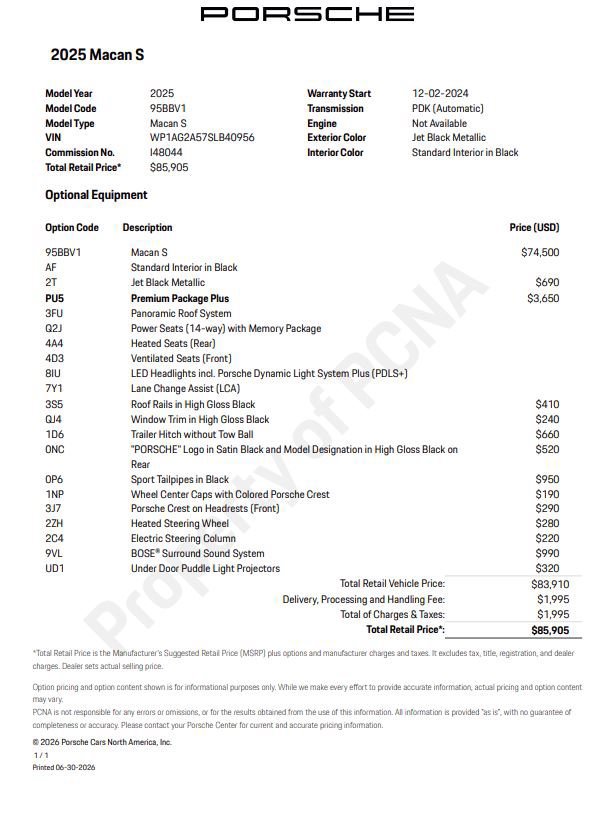 Certified 2025 Porsche Macan S w/ Premium Package Plus AWD/4WD image 6