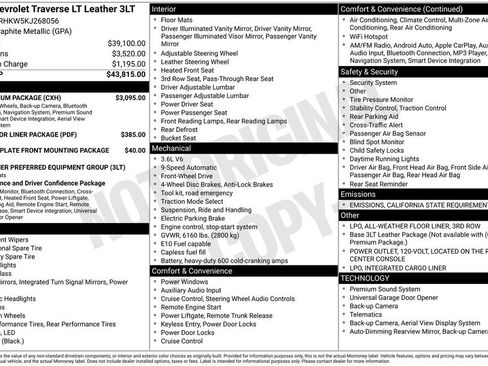 Certified 2019 Chevrolet Traverse LT w/ LT Premium Package image 34