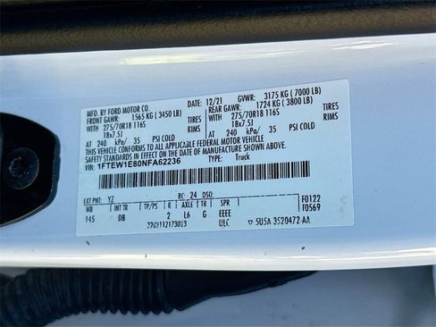 Used 2022 Ford F150 Tremor w/ Trailer Tow Package image 34