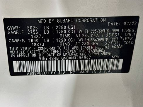Used 2022 Subaru Outback Limited XT w/ Popular Package #2 AWD/4WD image 12