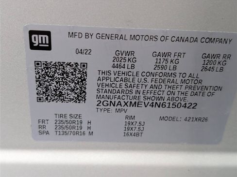 Used 2022 Chevrolet Equinox RS w/ RS Leather Package FWD image 36