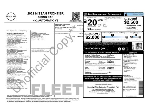 Used 2021 Nissan Frontier S RWD image 3