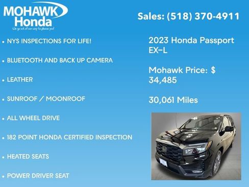 Certified 2023 Honda Passport EX-L image 8