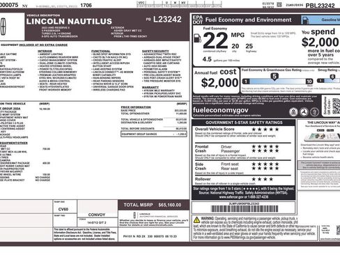 Used 2023 Lincoln Nautilus Reserve w/ Equipment Group 202A AWD/4WD image 11