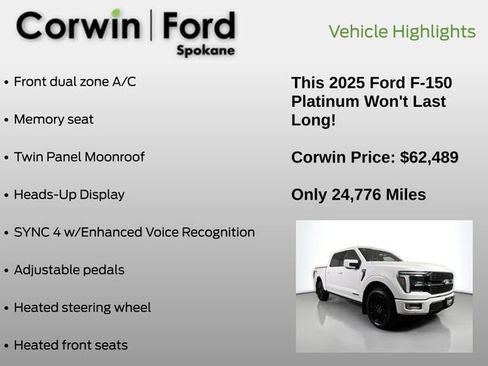 Used 2025 Ford F150 Platinum w/ FX4 Off-Road Package AWD/4WD image 19
