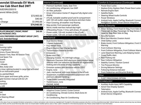 Used 2024 Chevrolet Silverado EV W/T AWD/4WD image 39