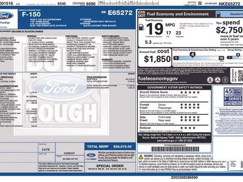 Used 2022 Ford F150 Lariat w/ Equipment Group 501A Mid AWD/4WD image 14