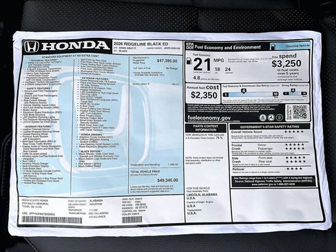 New 2026 Honda Ridgeline Black Edition image 22